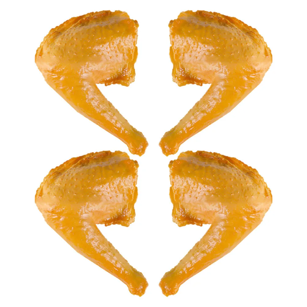 4Pcs Realistic Duck Leg Models Lifelike Simulation Cooked Duck Legs for Bakery Decor House Display Photography Props Artificial