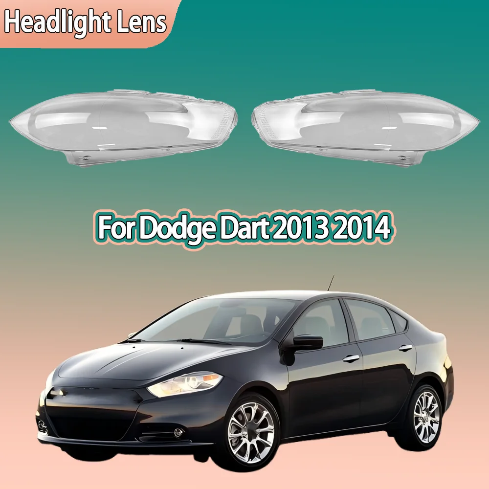 

Car Front Lights Glass For Dodge Dart 2013 2014 Car accessories Headlight Cover Case Headlight Lens Glass Car parts