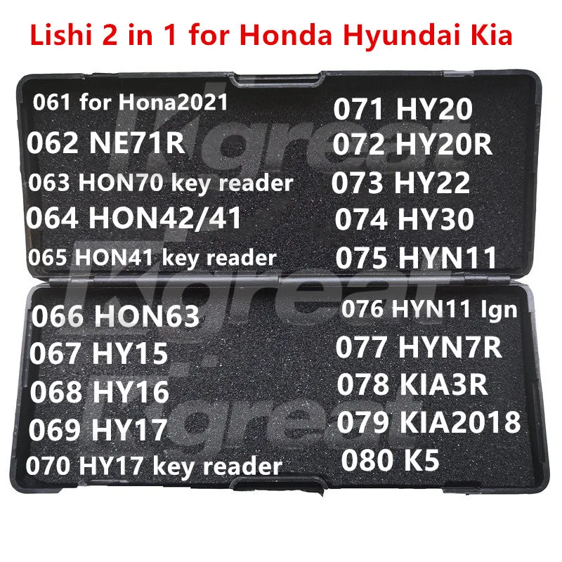 041-060 Lishi 2 in 1 CY24 CY24R CY24 Truck FO38 HU10 ICF03 H50 H51 H60 SIP22 GT15 GT10 HON58R HON66 for Ford2017 Kawasaki2021