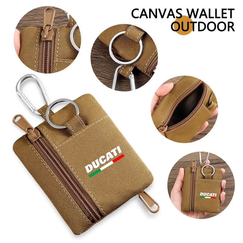 

Outdoor Tactical Key Pouch Zero Wallet Coin Holder Headphones Storage Card Pouch Mini Wallet For Ducati 1100 1260 Sport Monster