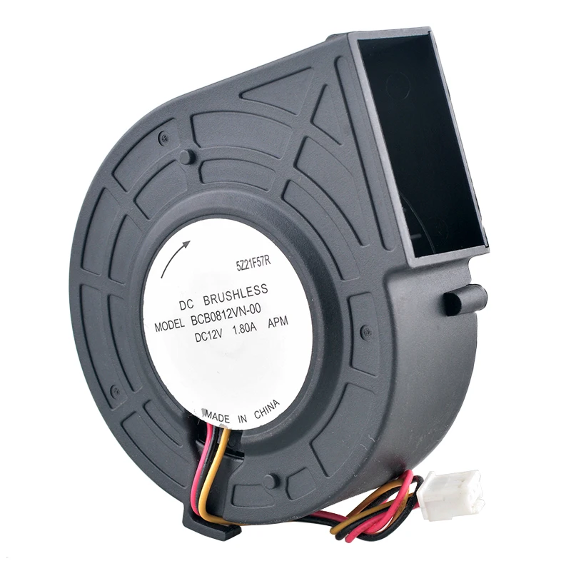 BCB0812VN-00 80mm ventilator 80x80x26mm DC12V 1.80A 3-pin 10500rpm Centrifugaalventilator blower voor stofblazers en ketels