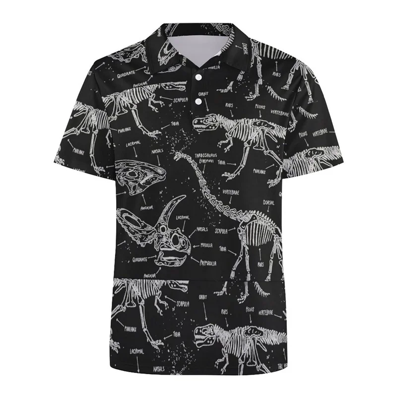 Cool 3d Print Lobster Frog Dinosaur Polo Shirt For Men Summer Casual Animal Pattern Short Sleeve Street T Shirts Tops Clothes