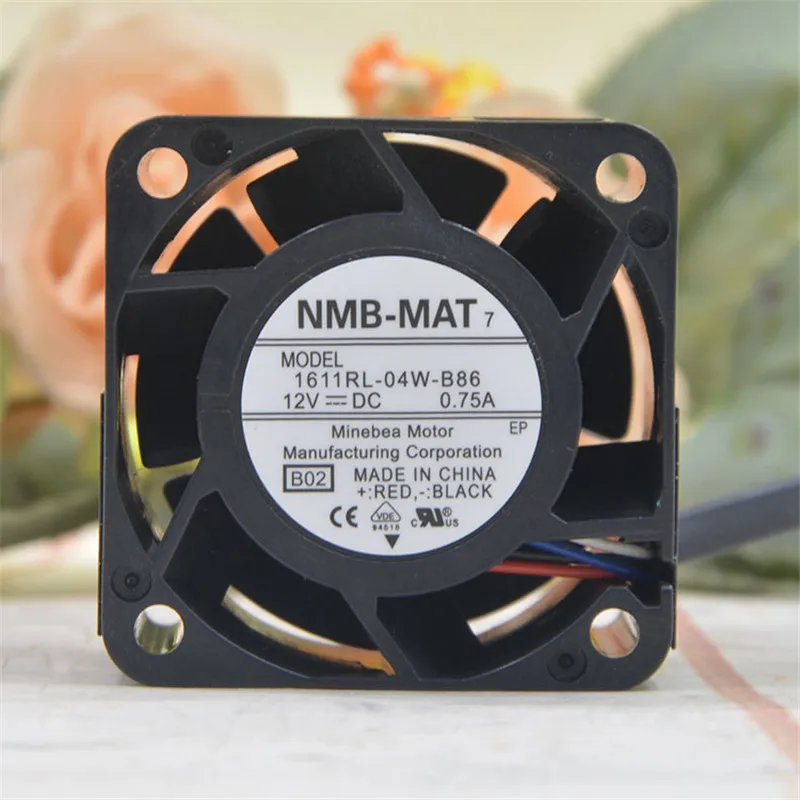 NMB-MAT 12V 0.75A 1611RL-04W-B86 4028 40 мм 4 см 40*40*28 мм 1U 2U серверный вентилятор большой мощности охлаждающий вентилятор 4PIN