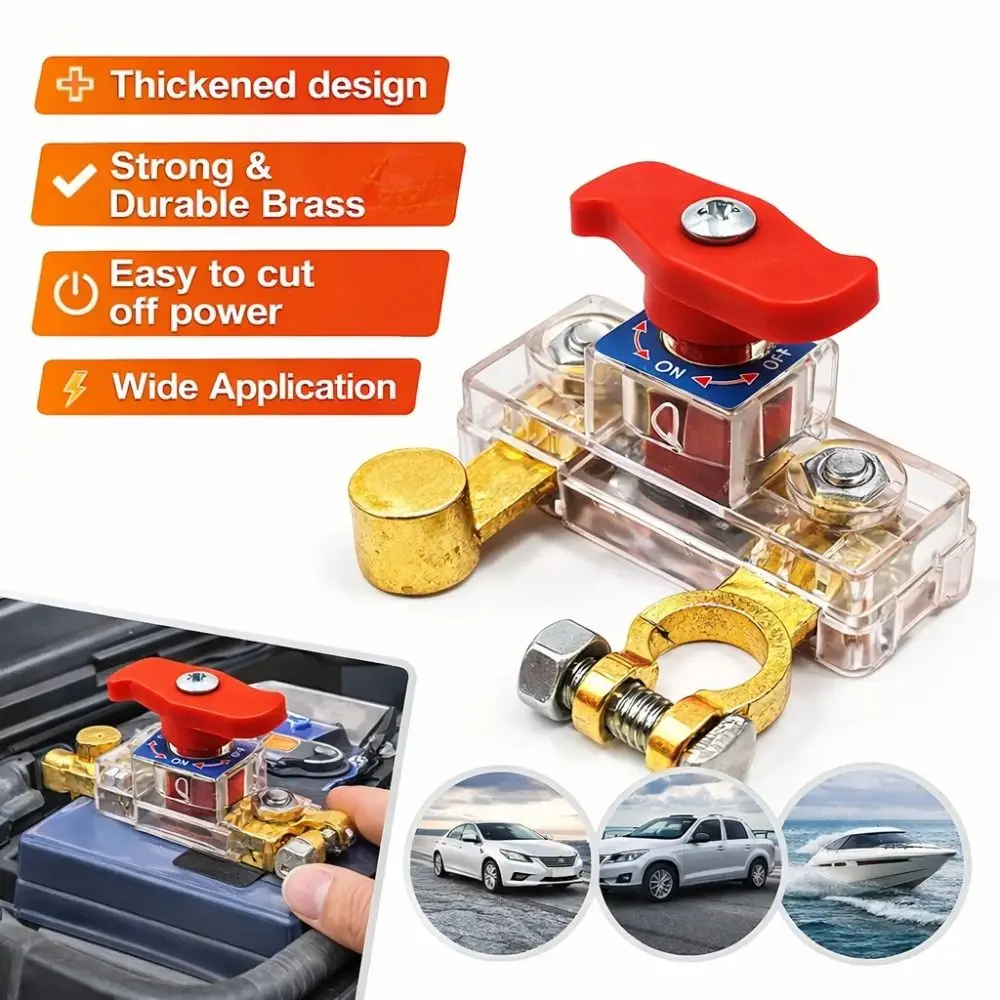 

Alloy / Copper Battery Isolation Switch Quick Cut-off 12 - 24 V Battery Switch Battery Terminal Switch Protector