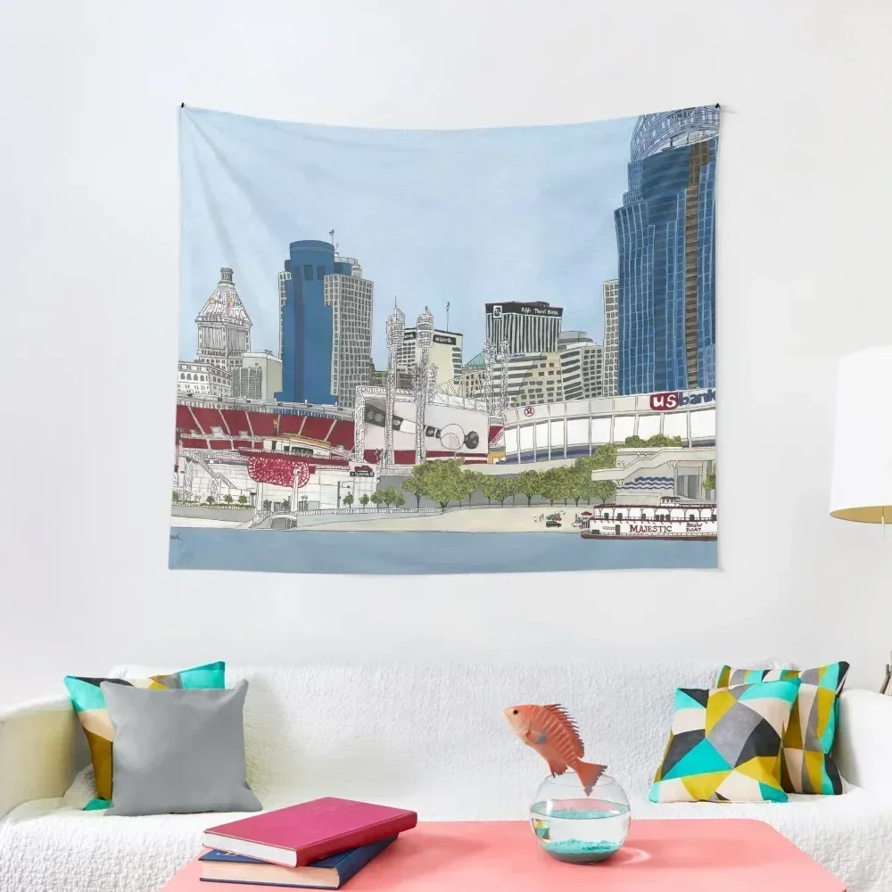 

Cincinnati Scene Tapestry Decorative Paintings Wall Hanging Tapestry