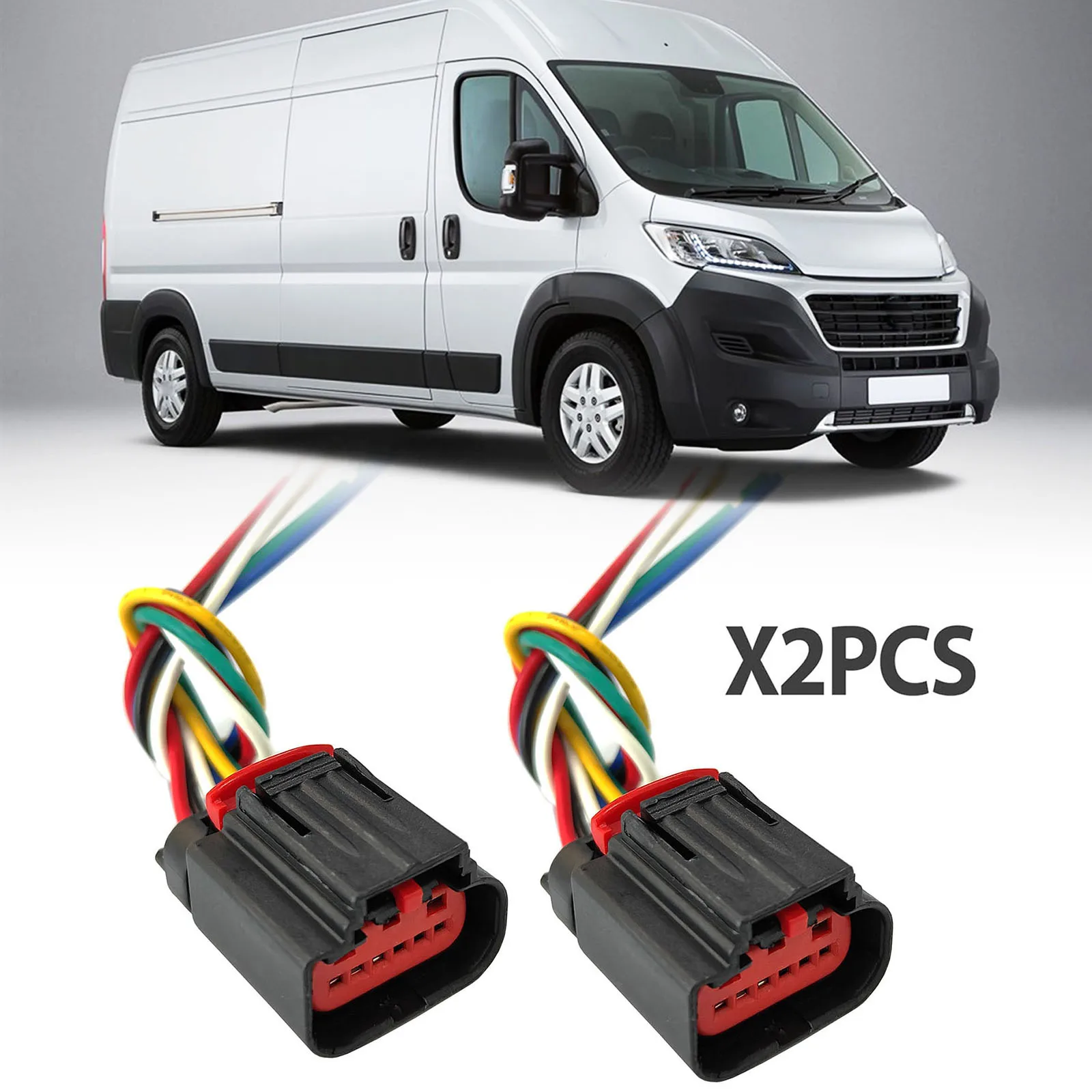 2x For Citroen Relay Jumper Peugeot Boxer Fiat Ducato Vauxhall Movano Manager MAF Mass Air flow Meter Sensor 6PIN Connector Plug