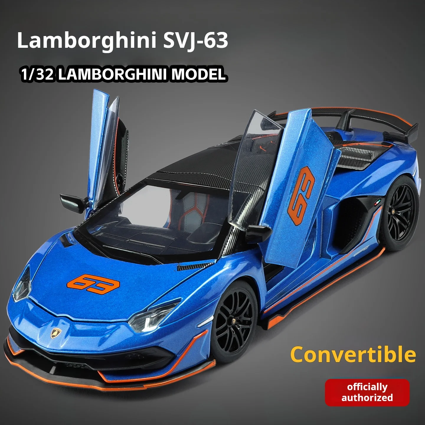 

Модель автомобиля Lamborghini Aventador 1:32, имитационная модель из сплава, игрушка-суперкар для мальчиков, со светом и звуком, коллекционный предмет декора и подарок