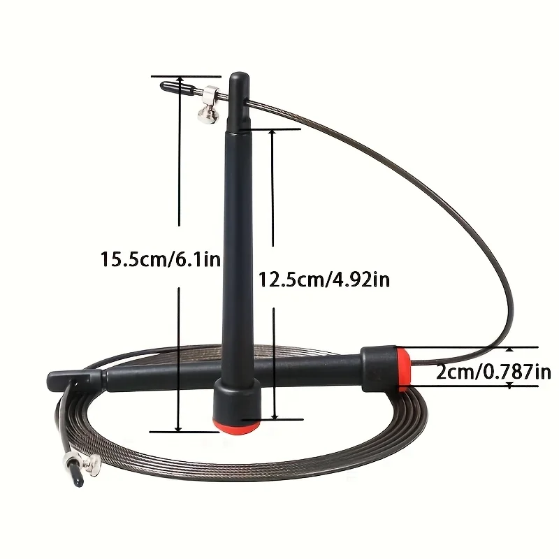 Professionelles Speed-Springseil mit 360° ° Drehbare Kugellager, 3 Meter verstellbares Seil, Anti-Skip-Griff für Fitness- und MMA-Training – Detail 1