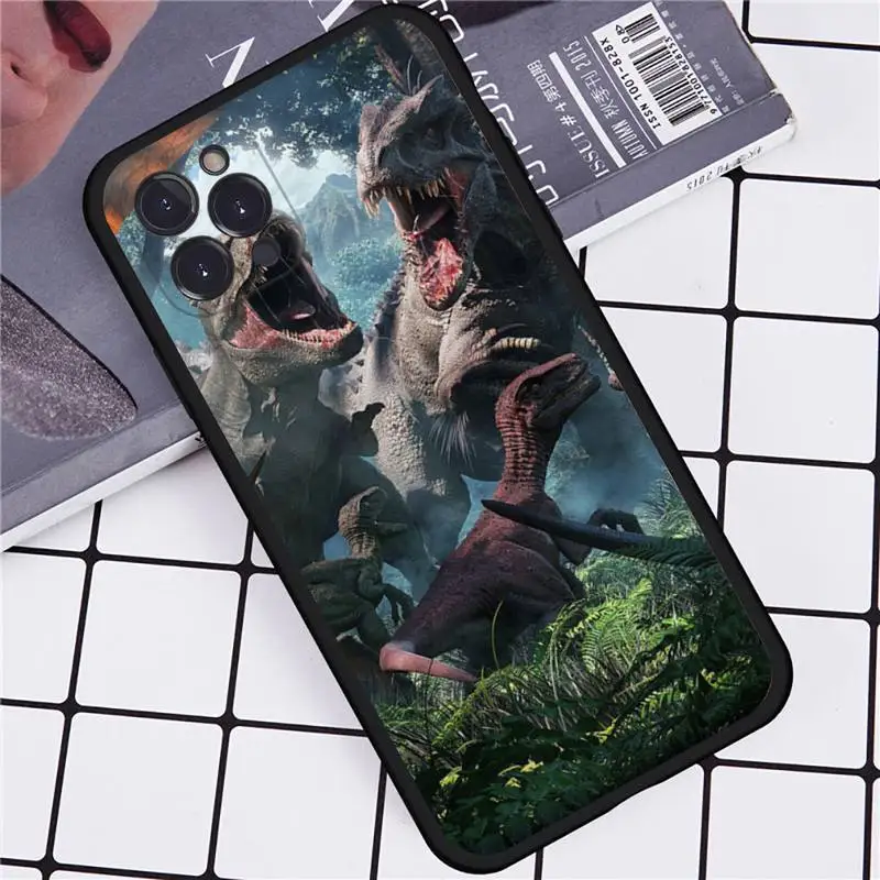 Jurassic Park Dinosaur Phone Case For iPhone 14 11 12 13 Mini Pro Max 8 7 6 6S Plus X SE 2020 XR XS Funda Case