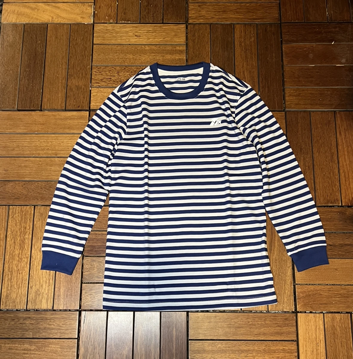 

Telnyashka-футболка с длинным рукавом и круглым вырезом, синяя, белая, одинарный проводник, пальто, топ L2, быстросохнущая, осень