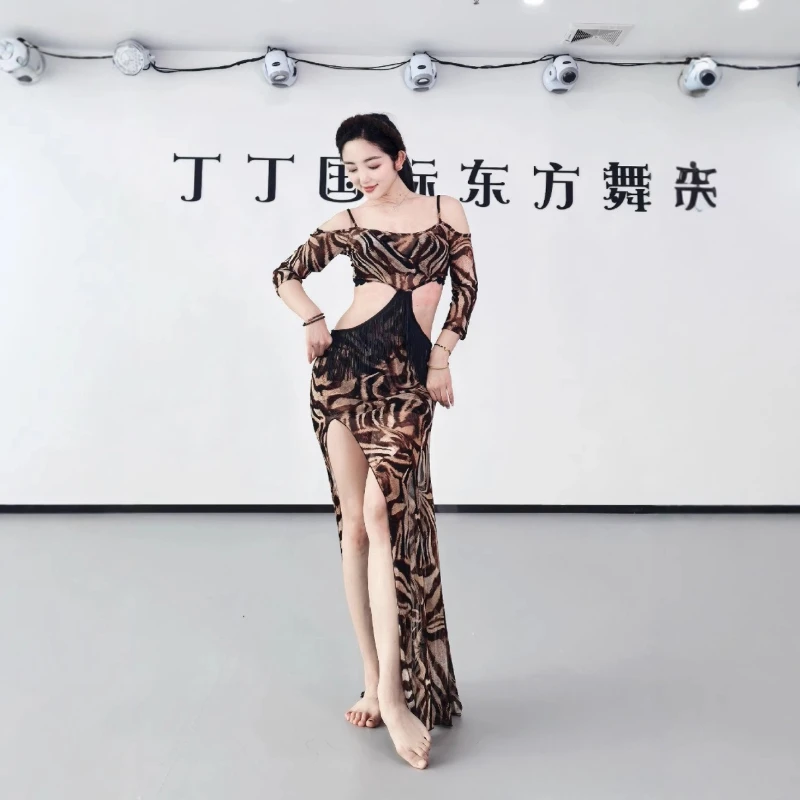 Novas mulheres adultas sexy leopardo terno de dança do ventre traje de dança do ventre saia de dança oriental palco desempenho dancewear outfit