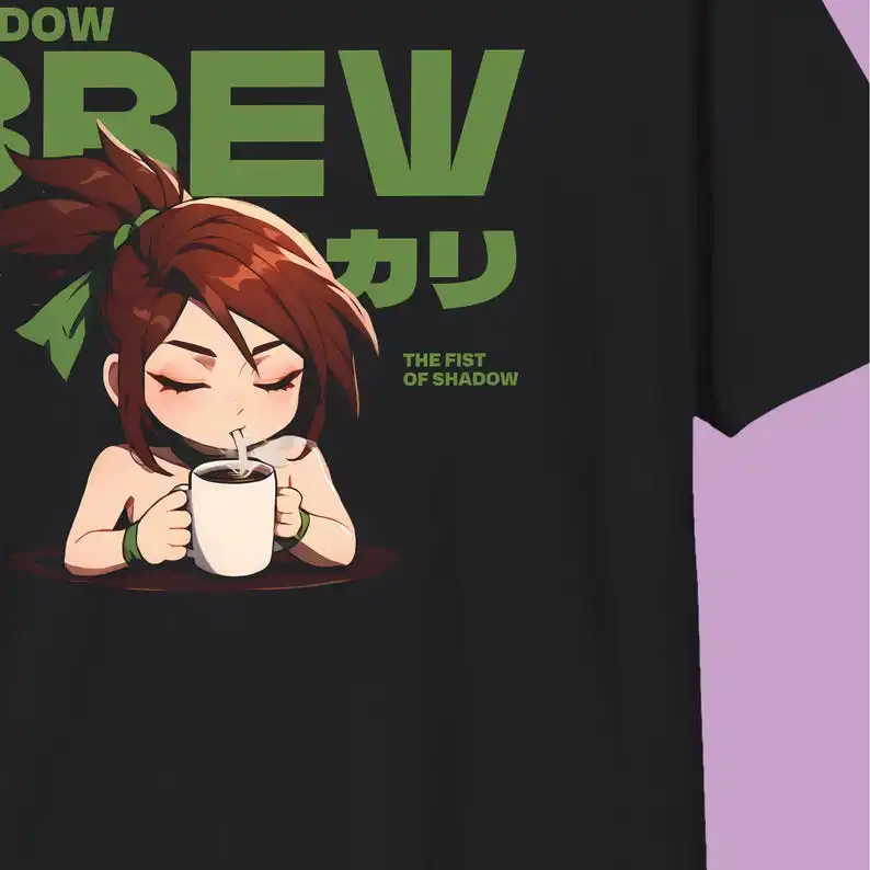 Akali Shirts Coffee Fanart KDA Akali TShirts gift for Gamer t-shirts image 2