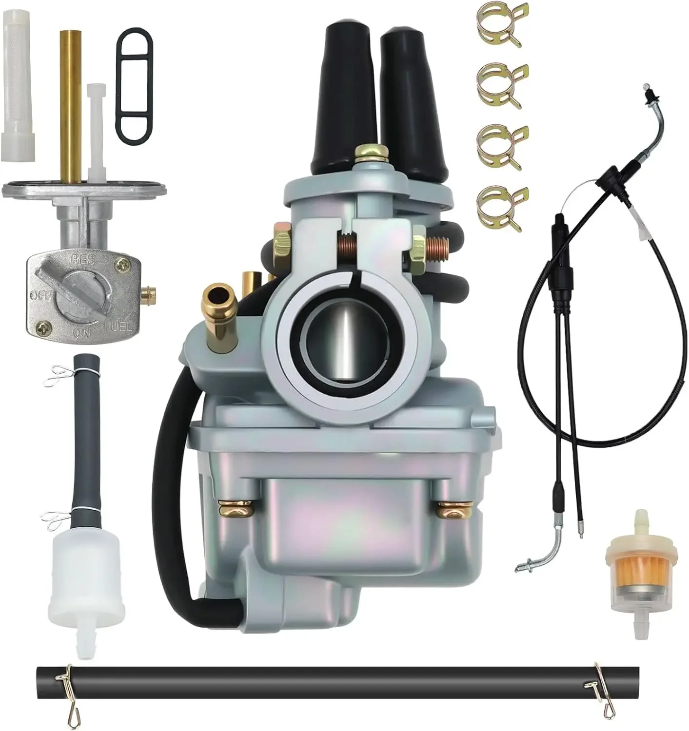 For PW80 Carburetor Fit for Yamaha PW80 Y-Zinger Big Wheel BW80 Carb Replace 21W-14101-00-00 21W-14101-01-00 with Throttle Cable