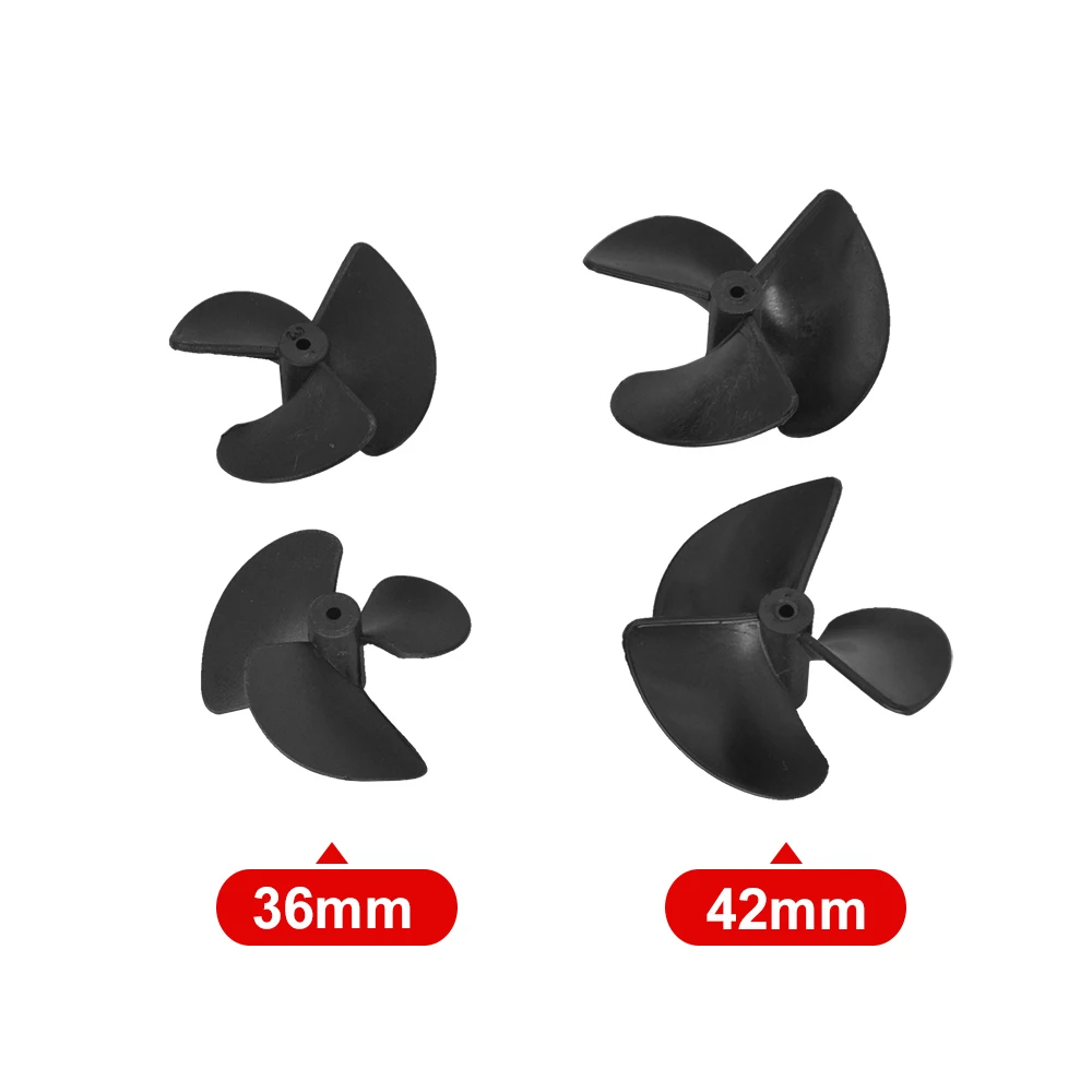 2Pairs RC Boat 2mm Propellers D22mm/ 26mm/ 28mm/ 36mm/ 42mm CW/CCW Electric Nylon Prop / Screw For Rc Boats DIY Model 2mm Shaft