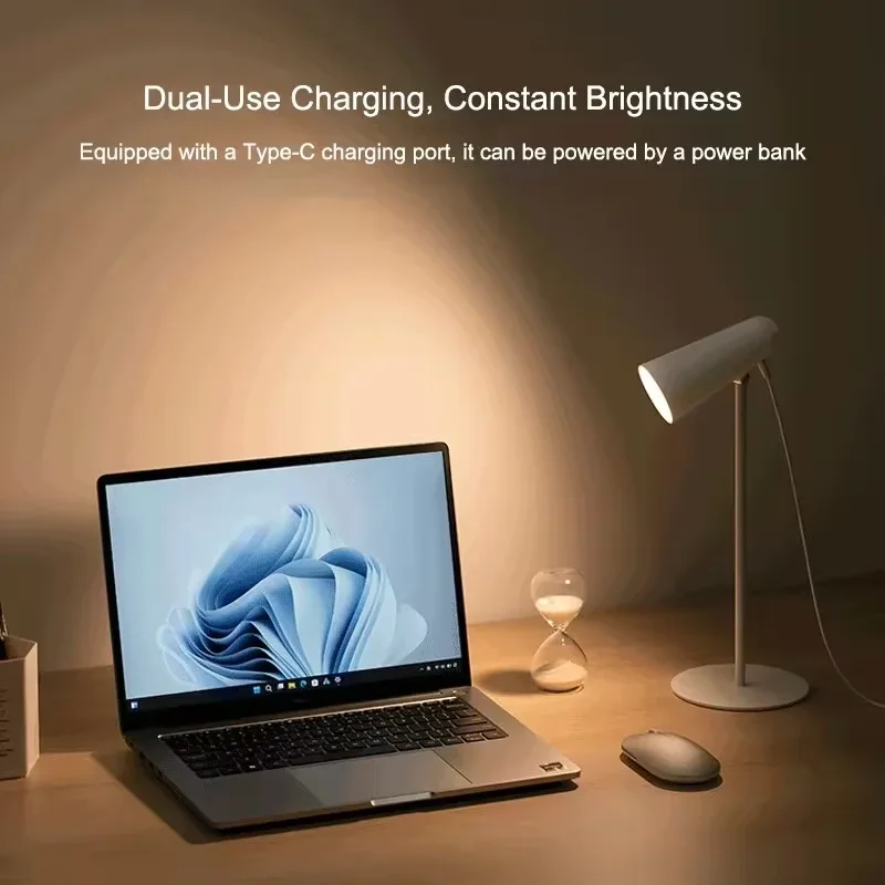 XIAOMI MIJIA Multifunction 3In1 Charging Desk Lamp Portable Reading Table Rendering Light Clip Lamp Flashlight 2000mAh