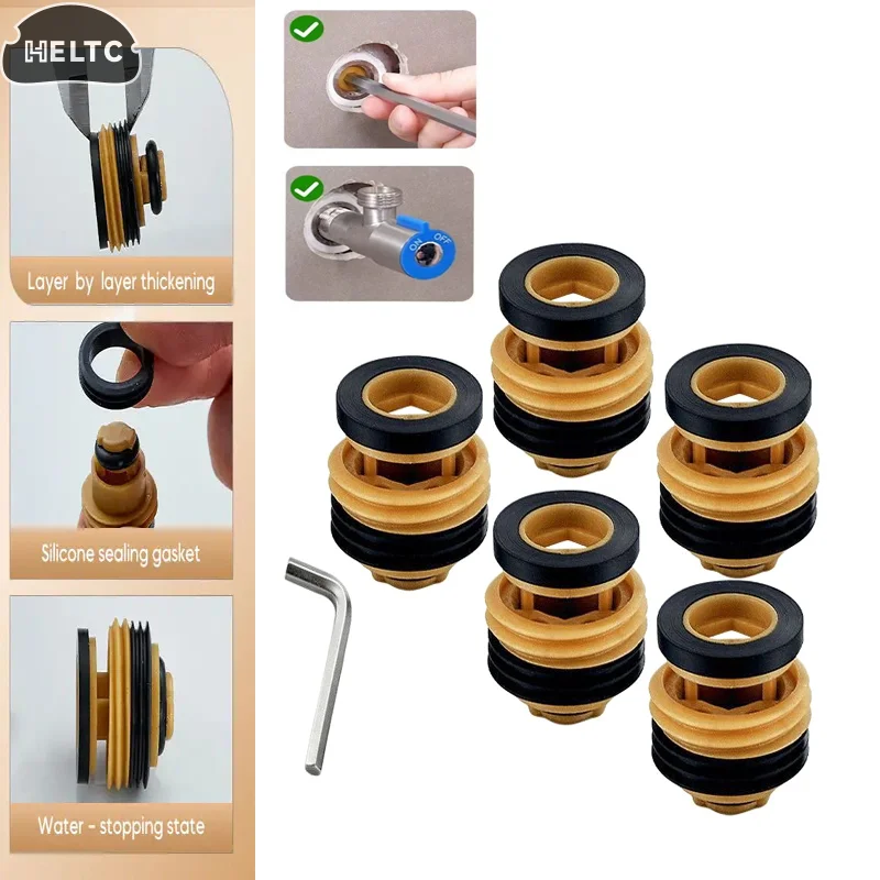 4Points Quarter-length Pipe Pipeline Free Raw Material Belt Water Stop Valve Angle Valve Faucet Automatic Water StopAnti-leakage