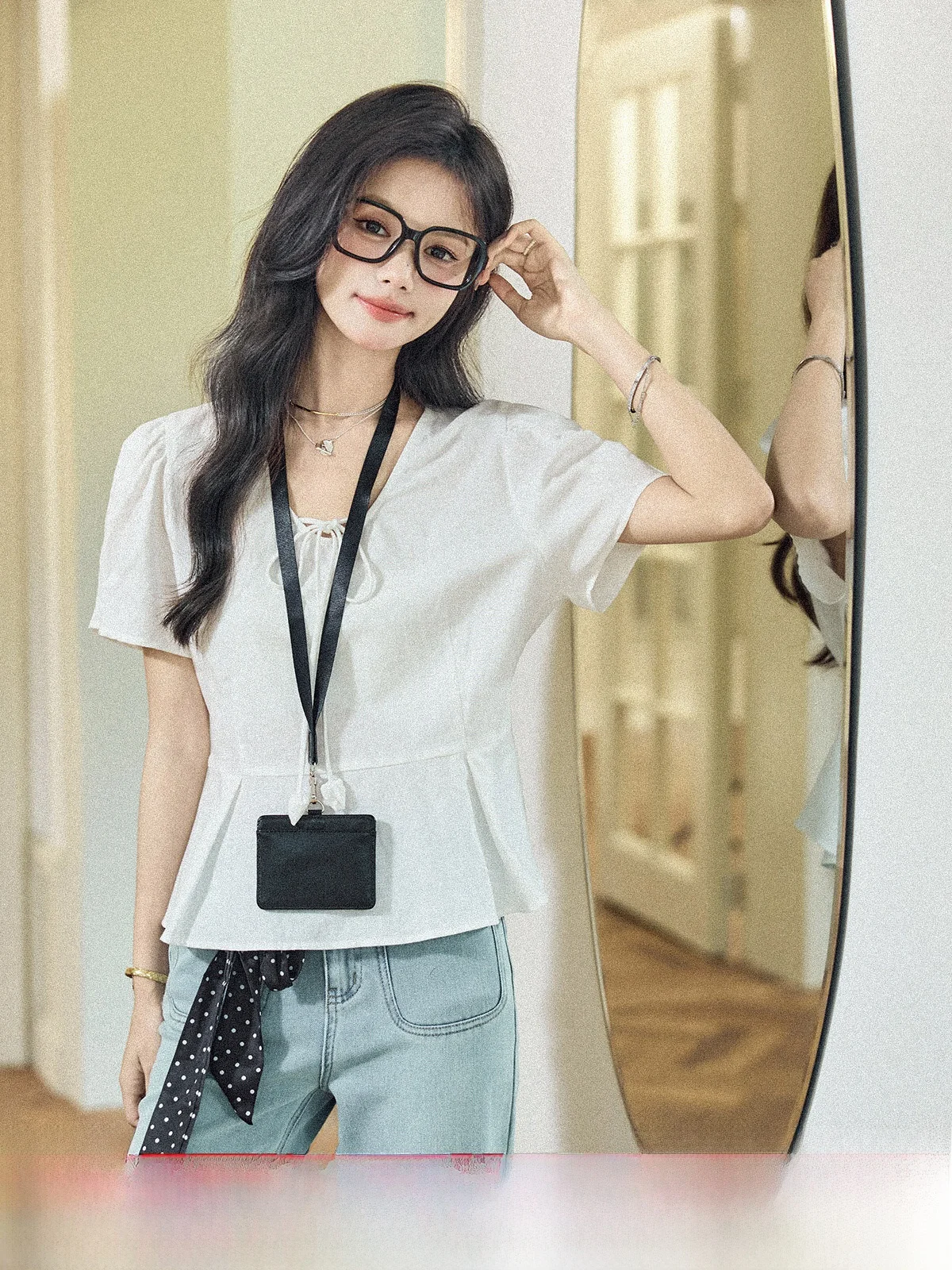 

Новая летняя женская футболка из хлопка и льна с простым дизайном, универсальная, базовая, с V-образным вырезом, свободного кроя, дышащая, комфортная