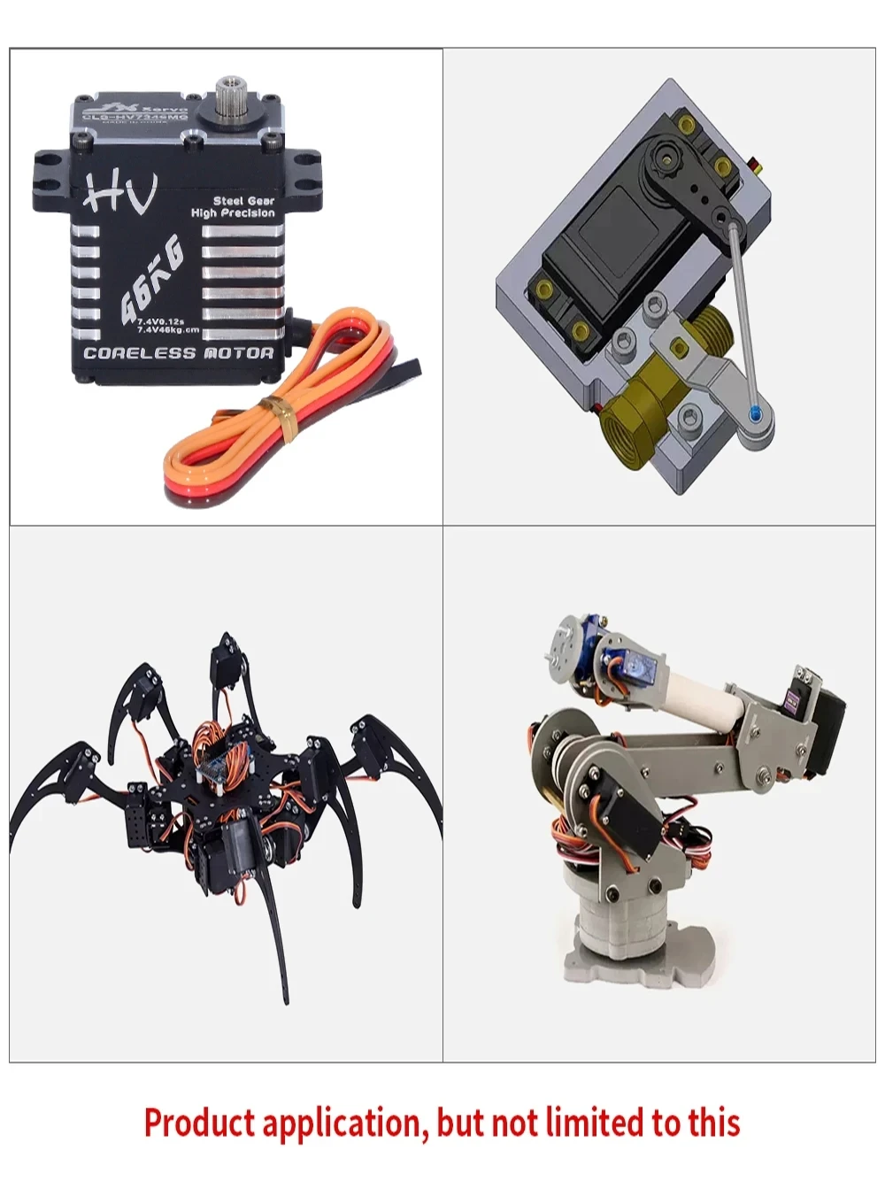 Serwo JX 23/32/46KG CLS-HV7346MG HV Precyzyjne serwo stalowe CNC Cyfrowe serwo bezrdzeniowe do samochodów RC Samolot Robot UAV