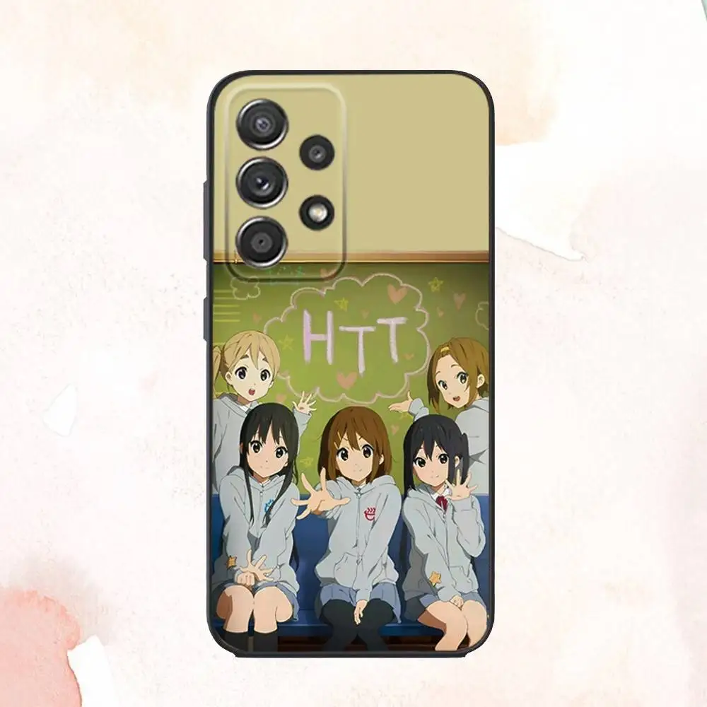 เคสโทรศัพท์ลายอนิเมะ K-K-ON สำหรับ Samsung S25,S24,S21,S22,S23,S30,Ultra,S20,Plus,Fe,Lite,Note,10,9,5G สีดำ