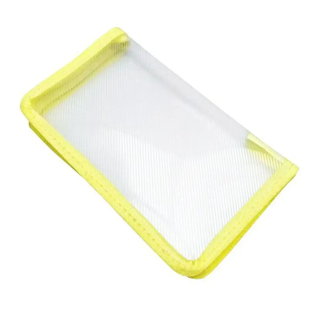 High Quality A6 Bill Storage Bag Zipper Design Large Capacity Pencil Case Transparent Twill Sticker Storage Bag Gift view 3