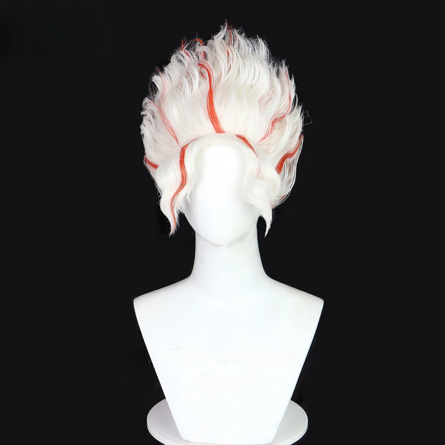 ダダダダ エカルン ボールド パーティー 超自然武装男子アクションフィギュア 赤と白のハイライト入り巻き毛ショートヘア