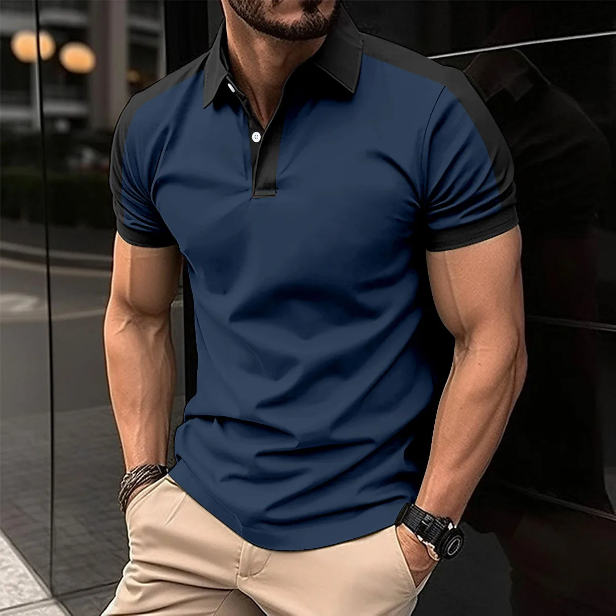 Summer Hot Selling Men\'s Casual Polo Shirt 2024 New Fashion Breathable Casual Sports Short Sleeved T-shirt Men\'s High-quality