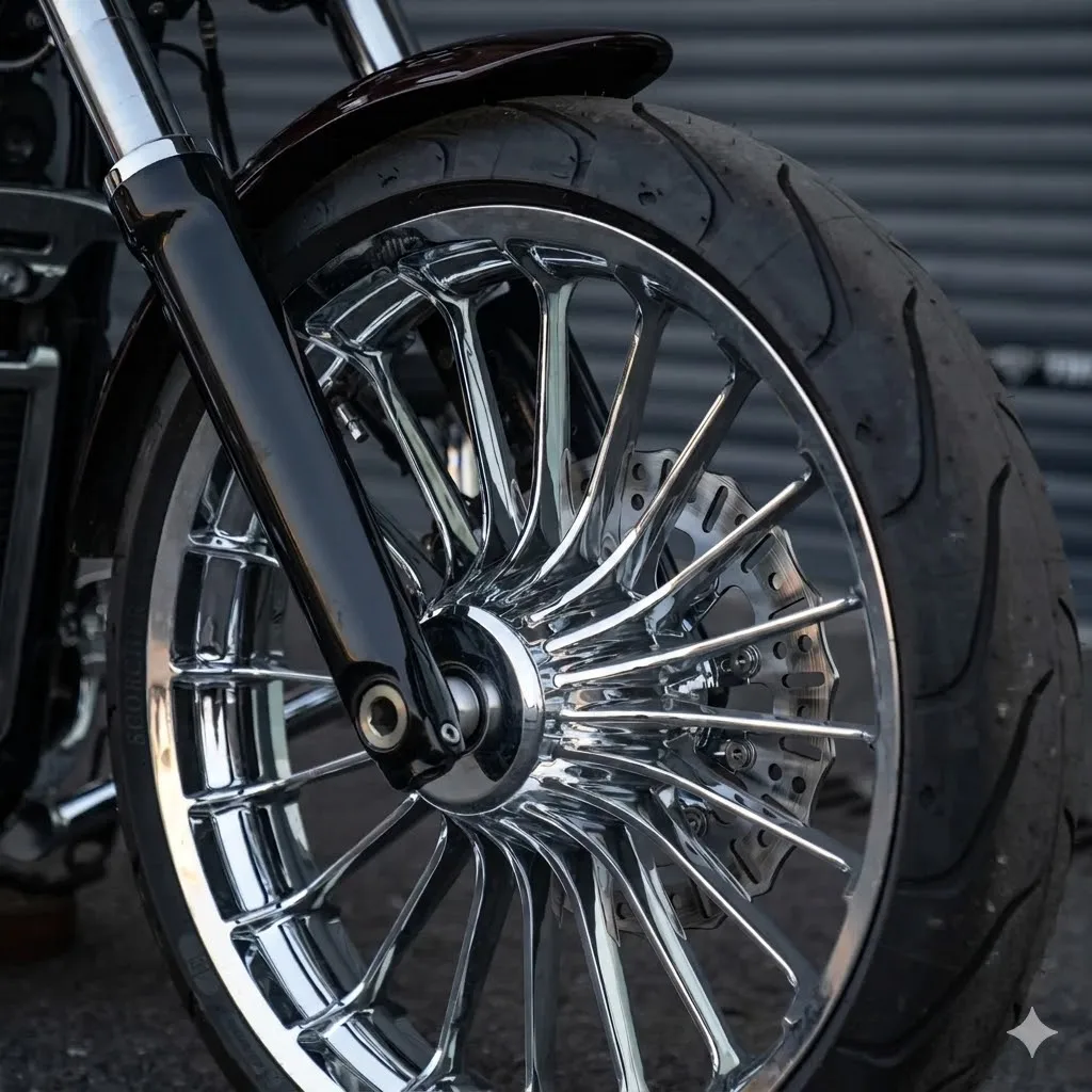 Chrome Tubeless Wheels for Harley Softail Breakout 2013-2025