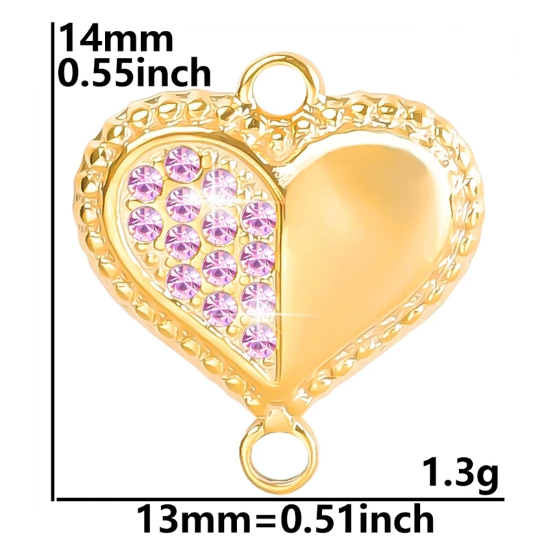 Gold Plated Star Moon Evil Eye Charms Set