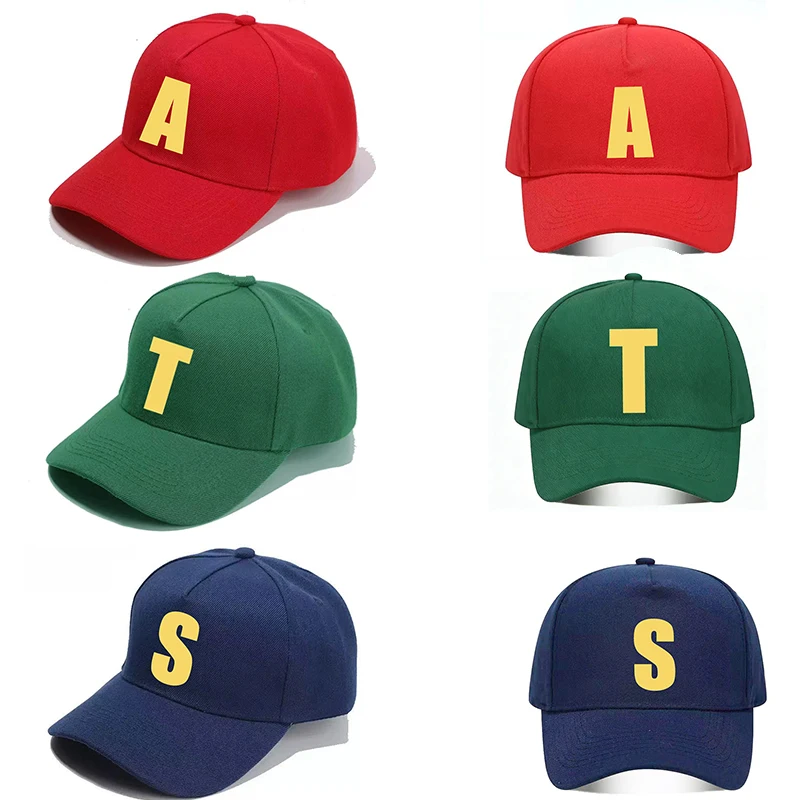 Alvins and The Chipmunk 2026 Red Unisex S/P Sun Hats Movie Promo Geek Animation Graphic A/S/T Fashion Baseball Caps Adjustable