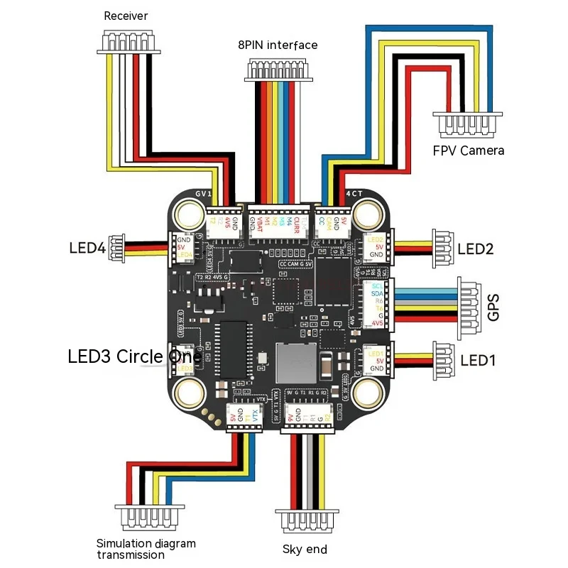 スピード-電気フライトコントロール,ダイレクト接続ソケット,dji o3 fpv,レーシングf4,50a,128k,f7 v3