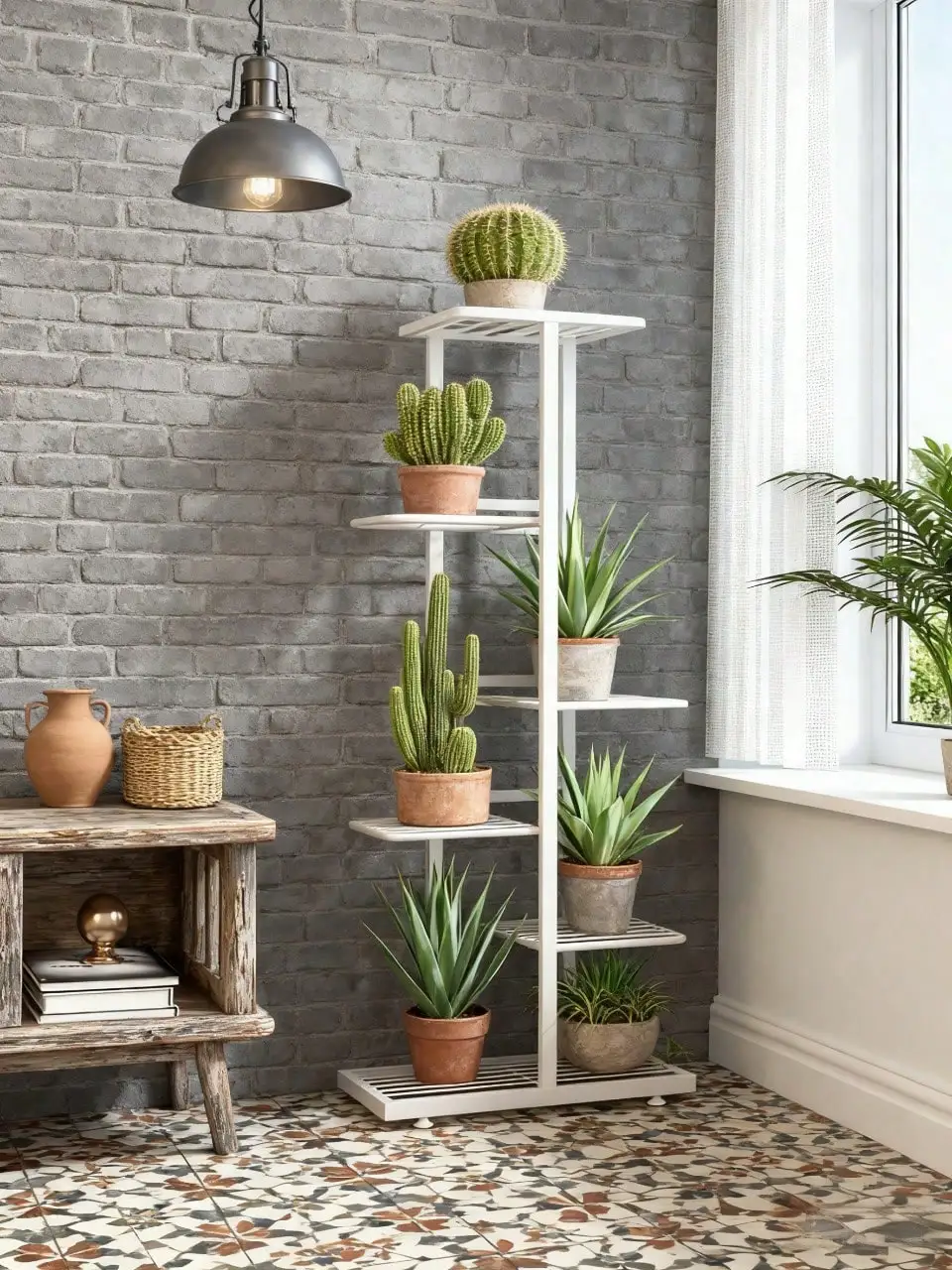 4/5/6‑Tier Plant Stand, Space‑Saving Plant Pot Organizer Rack, Creative Home Garden Decor Display Shelf for Indoor & Outdoor Use