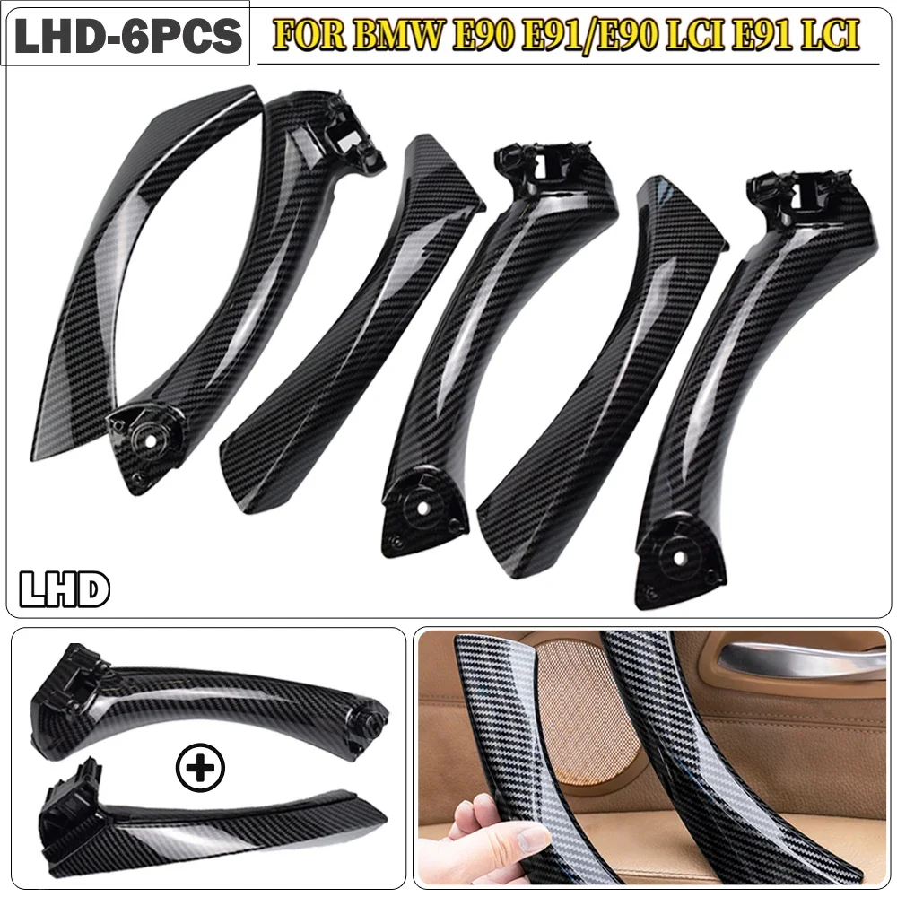 Hot Sell Car Accessories For BMW 3 Series E90 E91 E92 316 318 320 325 328i Inner Doors Panel Handle Pull Trim Cover LHD RHD