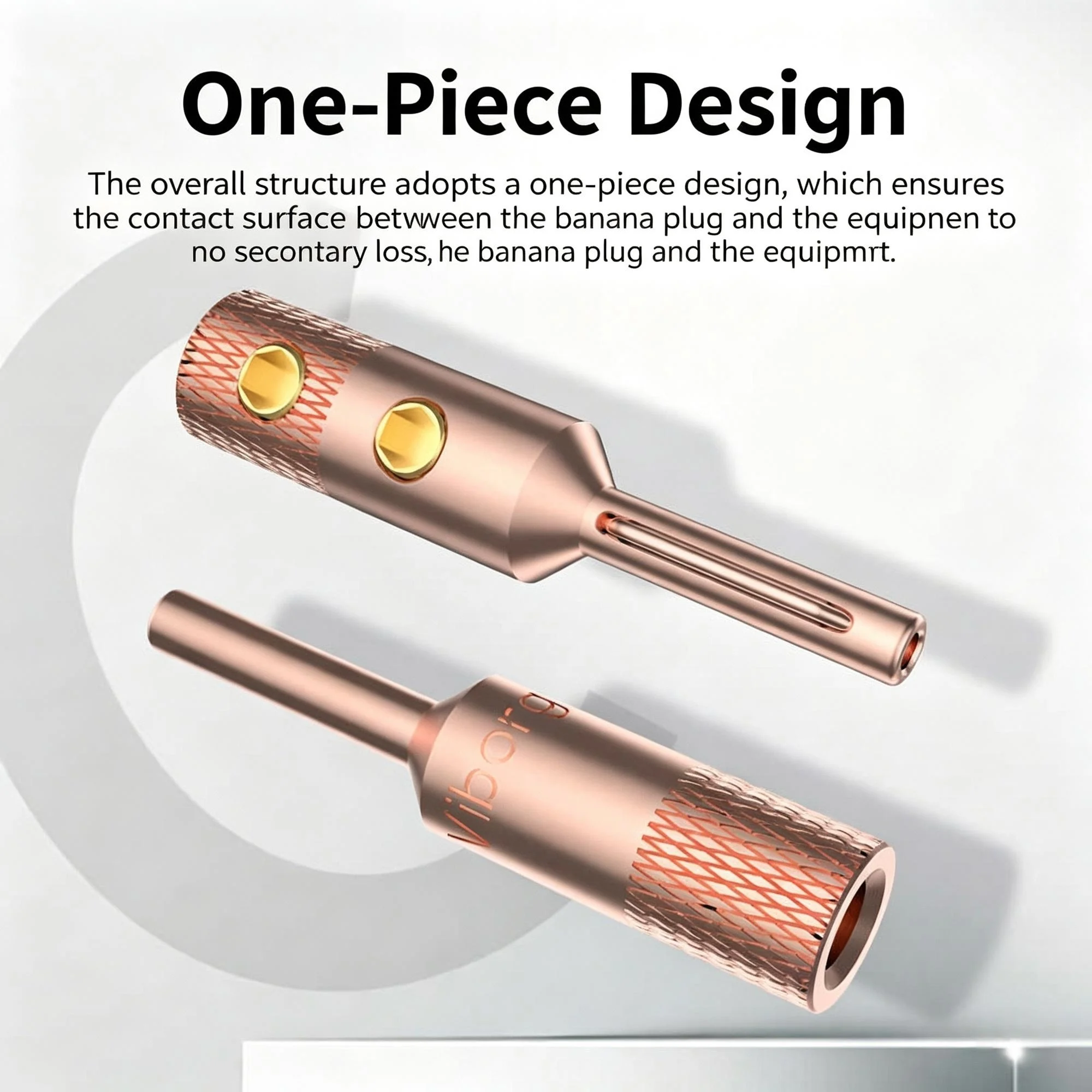 Viborg Reines Rotkupfer Bananenstecker Gold/Rhodium Beschichtet Lötfreier Lautsprecherkabel-Verbinder HiFi-Verstärker Anschlussklemme – Detail 4