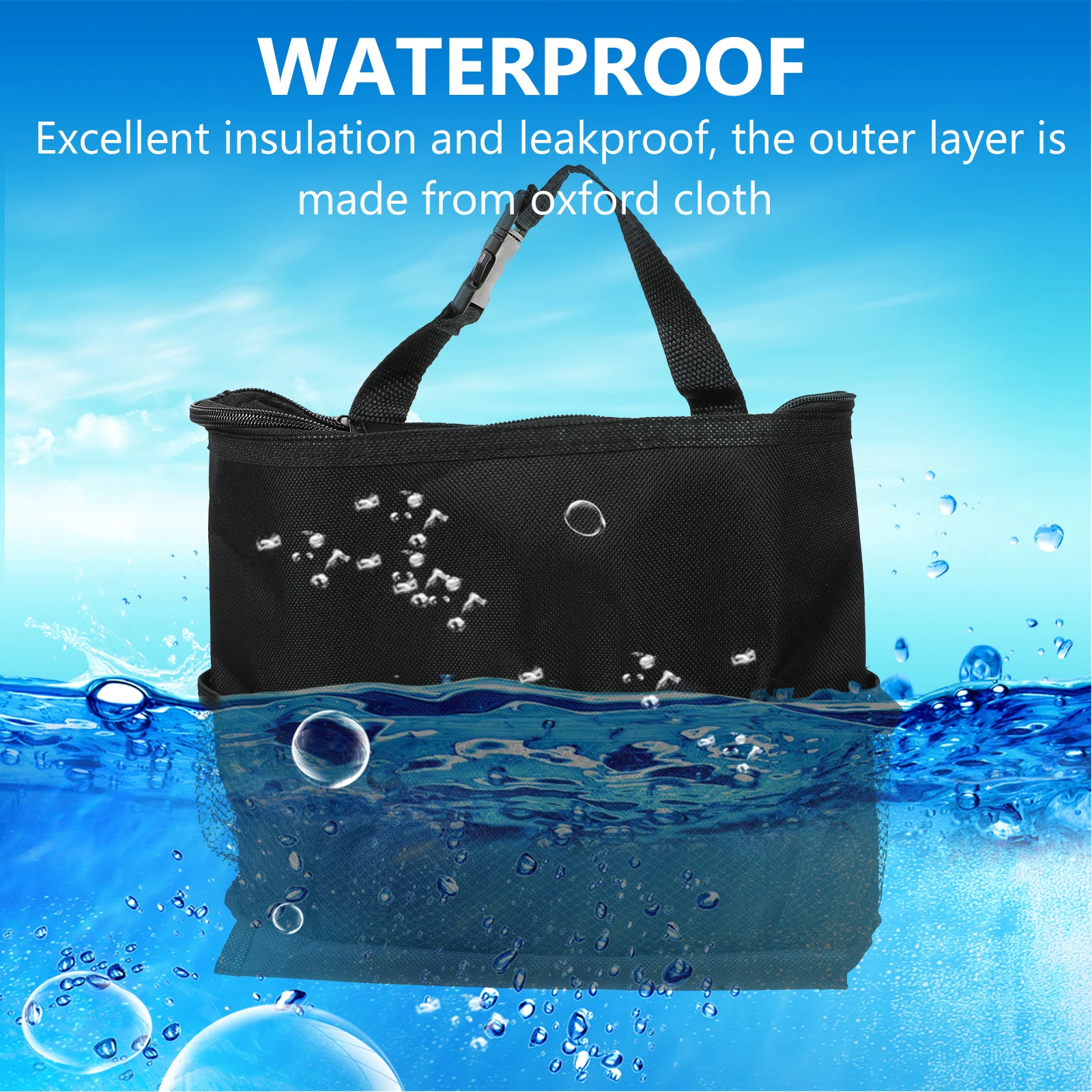 

Cooler Bag Car Insulation Leakproof Backpack Lunch Coolers Insulated Aluminum Foil Oxford Cloth Wide Opening Detachable Strap
