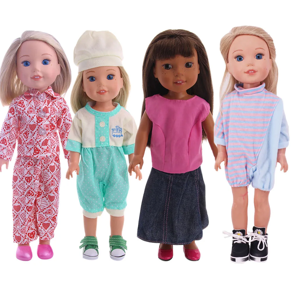 Ropa para muñecas, pijamas, ropa diaria, sombrero, traje bonito para Wishers Wellie de 14,5 pulgadas y accesorios para muñecas americanas Nancy de 38-40CM, juguete para niñas