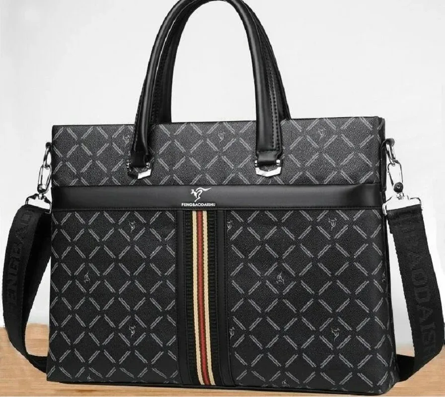 2026 New Men's Luxury Leather Briefcase Business Large Capacity Handbag Shoulder Bag Laptop Crossbody Bag For Office Work