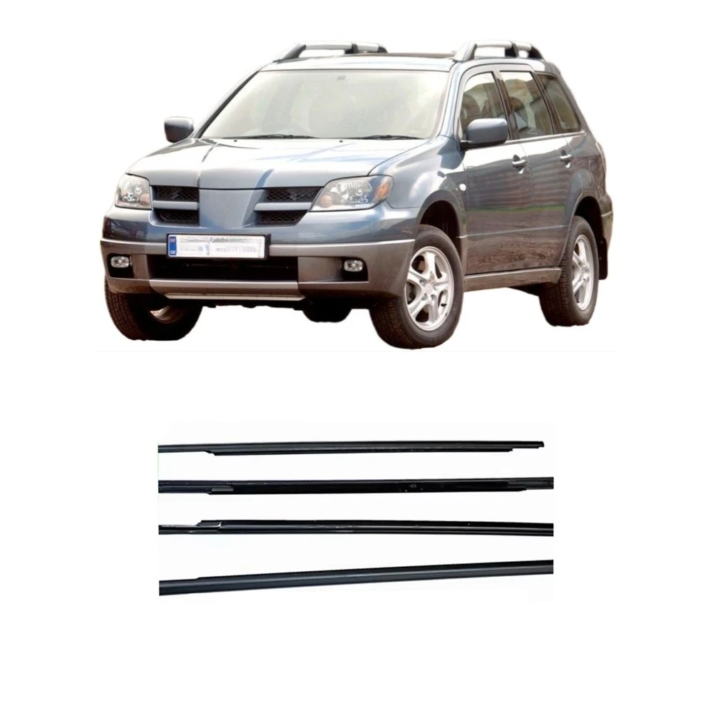 

4 шт. резиновые окна снаружи для Outlander CU MR 487151 2000-2006 Защитное стекло, декоративная уплотнительная лента для Outlander Outside