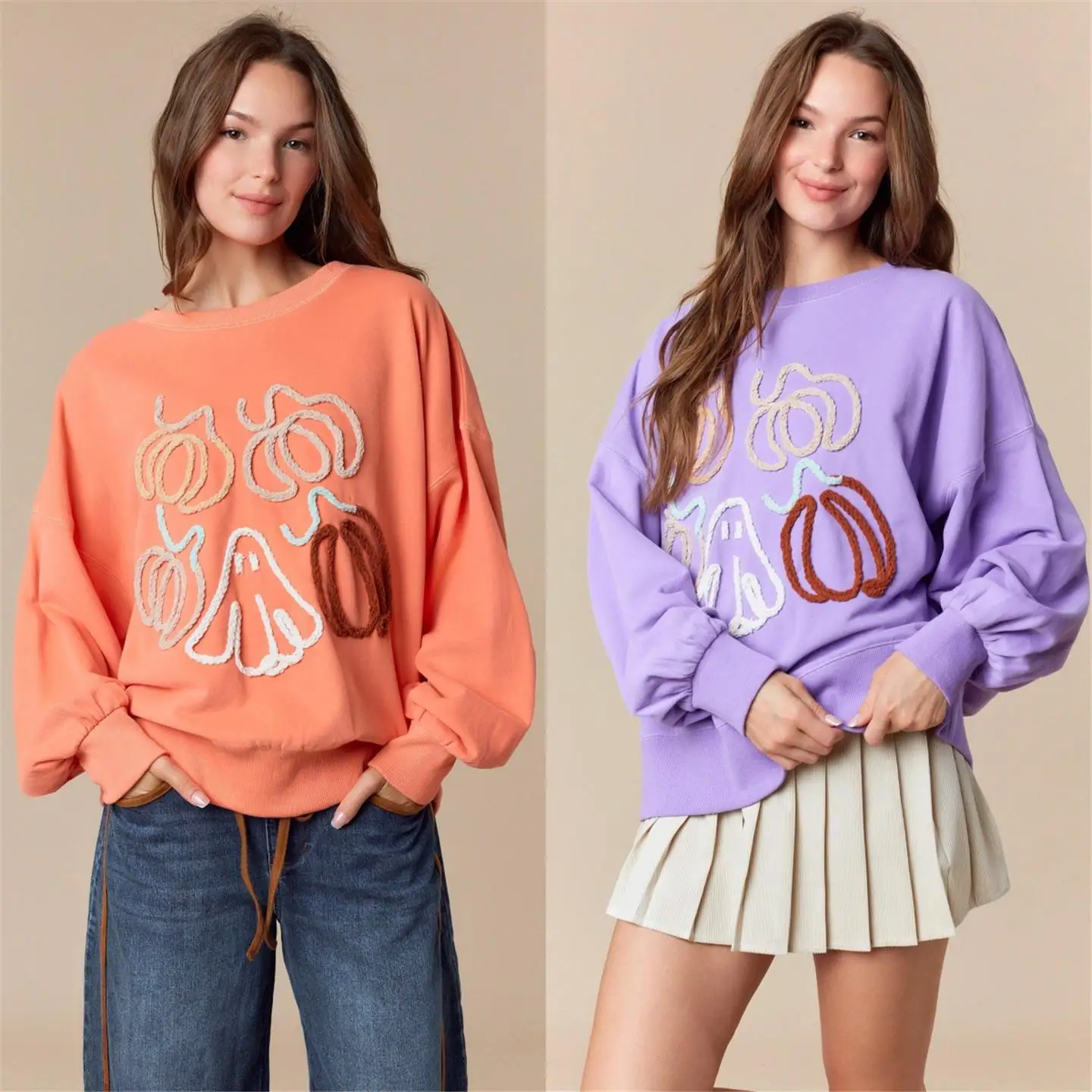 الخريف الشتاء المرأة طويلة Sve سبليت الجنس الدكتور شاطئ Vaion لوين التطريز عادية مريحة تناسب البلوز العلوي #1