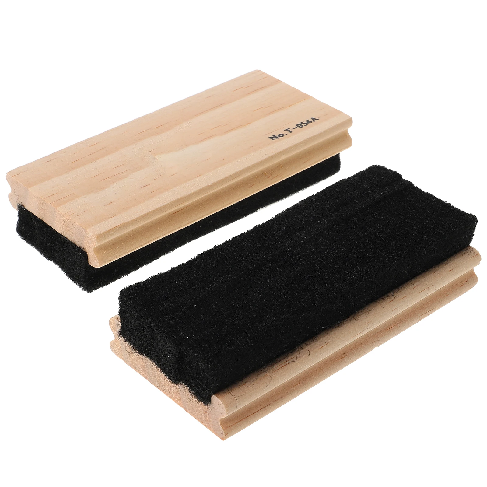 

2Pcs Blackboard Eraser Dustless Wool Felt Eraser for Chalkboard Office Use Bamboo Wooden Art Erasers