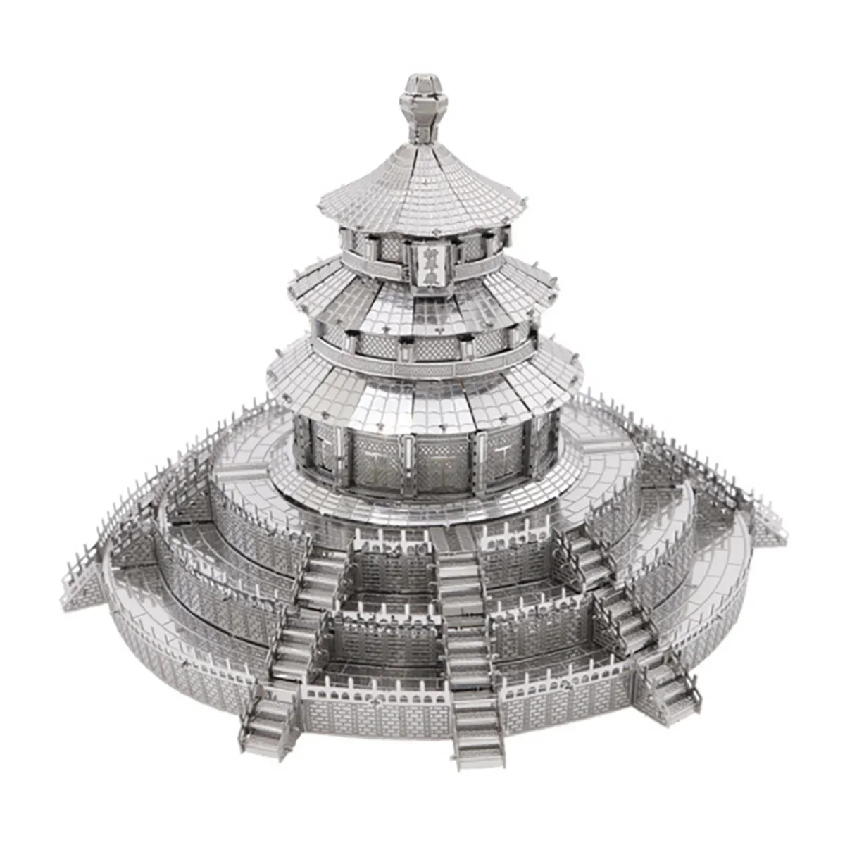 Temple of Heaven 3D rompecabezas de Metal DIY, juguetes educativos creativos para niños