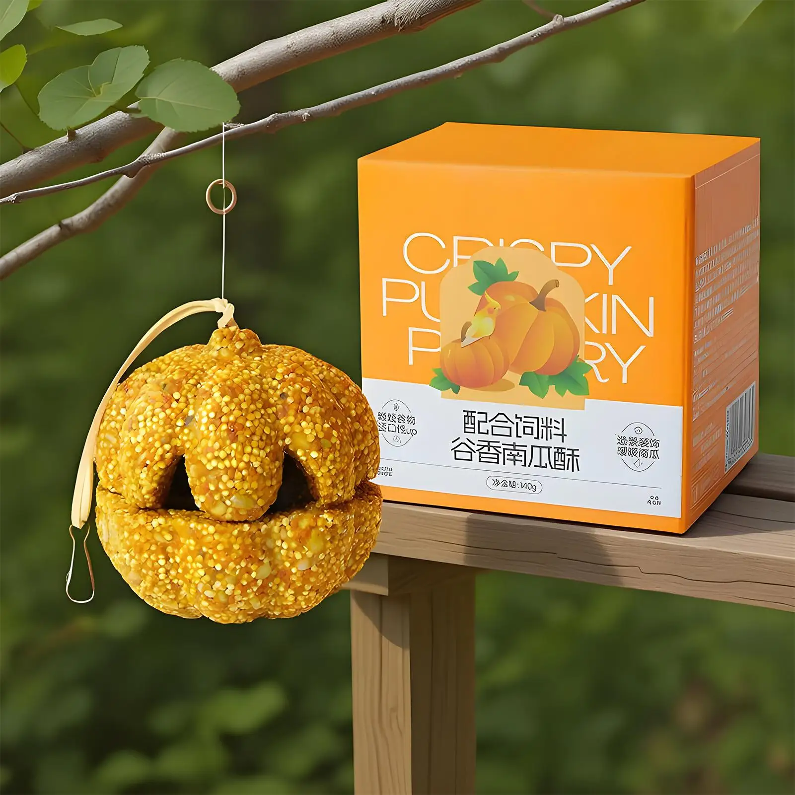 Bird Treats Pet Supplies Treat Toy Cage Pumpkin Shape Natural Chew Toy For Canary Guinea Chinchilla Lovebird Conure view 4