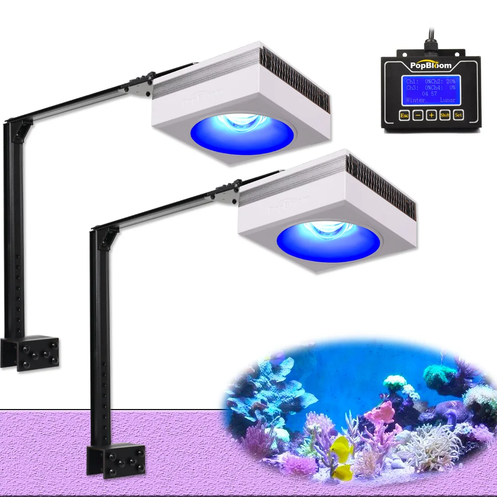 PopBloom-RS90 Smart Program Led Aquarium Lighting Marine Aquarium Led Lamp For 80-120cm 48