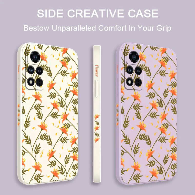 Custodia per telefono antiurto per Huawei Honor X60 Pro X9C X9B X7B X9A Magic 7 Lite 400 Lite 50 SE Cover con stampa floreale in silicone opaco