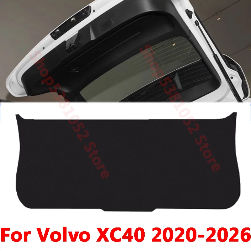 Car Rear Trunk Tailgate Protection Pad Trunk PU Leather Decorative Pad Accessories Cover for Volvo XC40 2020-2026