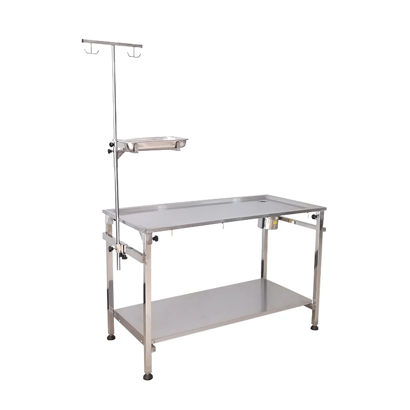 

Veterinary Lifting Wet Check Operating Table Veterinary Table Pet Veterinary Stainless Steel Wooden Case Silver Small Animal T/T