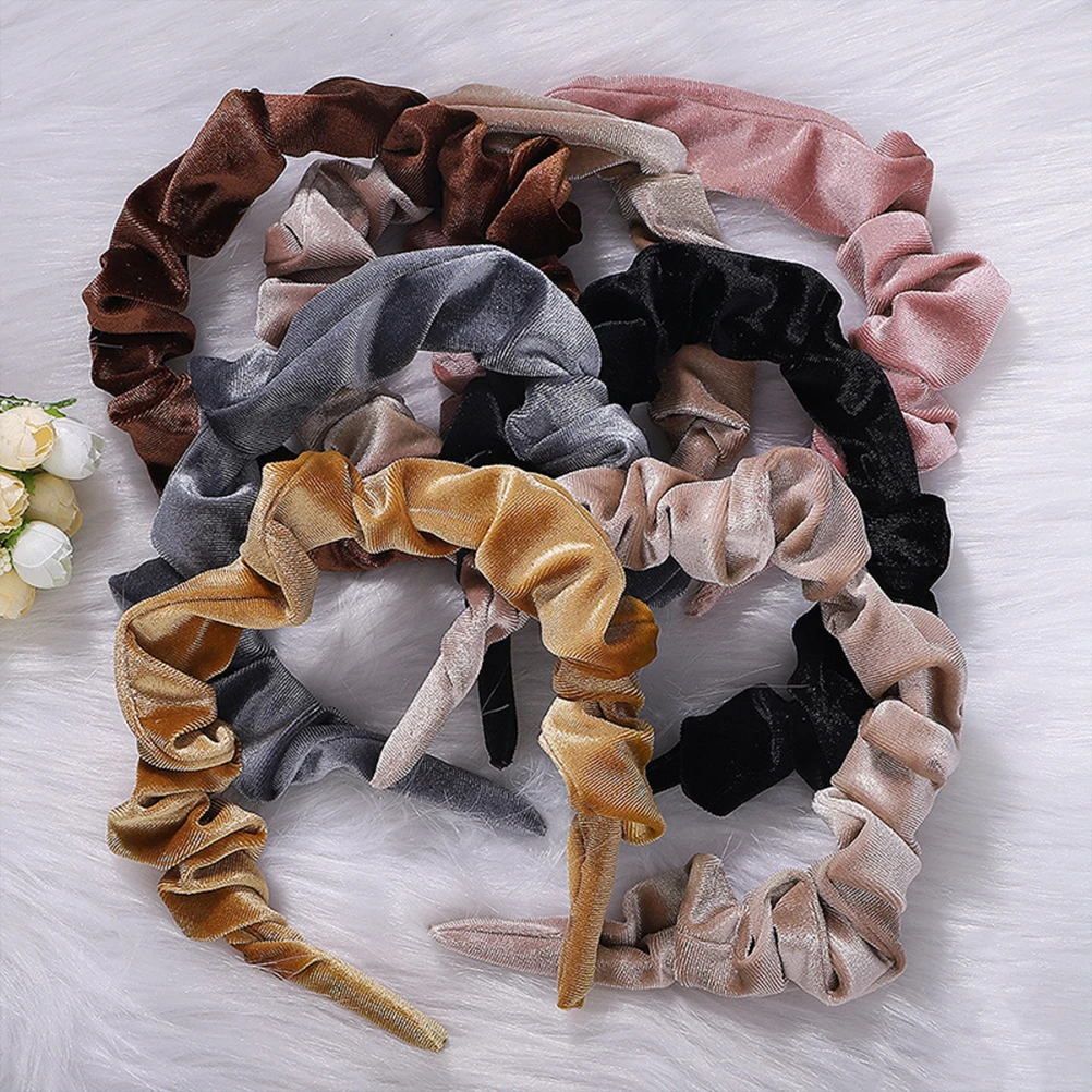 

Velour Hair Women Charming Unique Headb Folds Girls Distinctive Comfortable Premium Durable Hair Hoop Stylish Swan