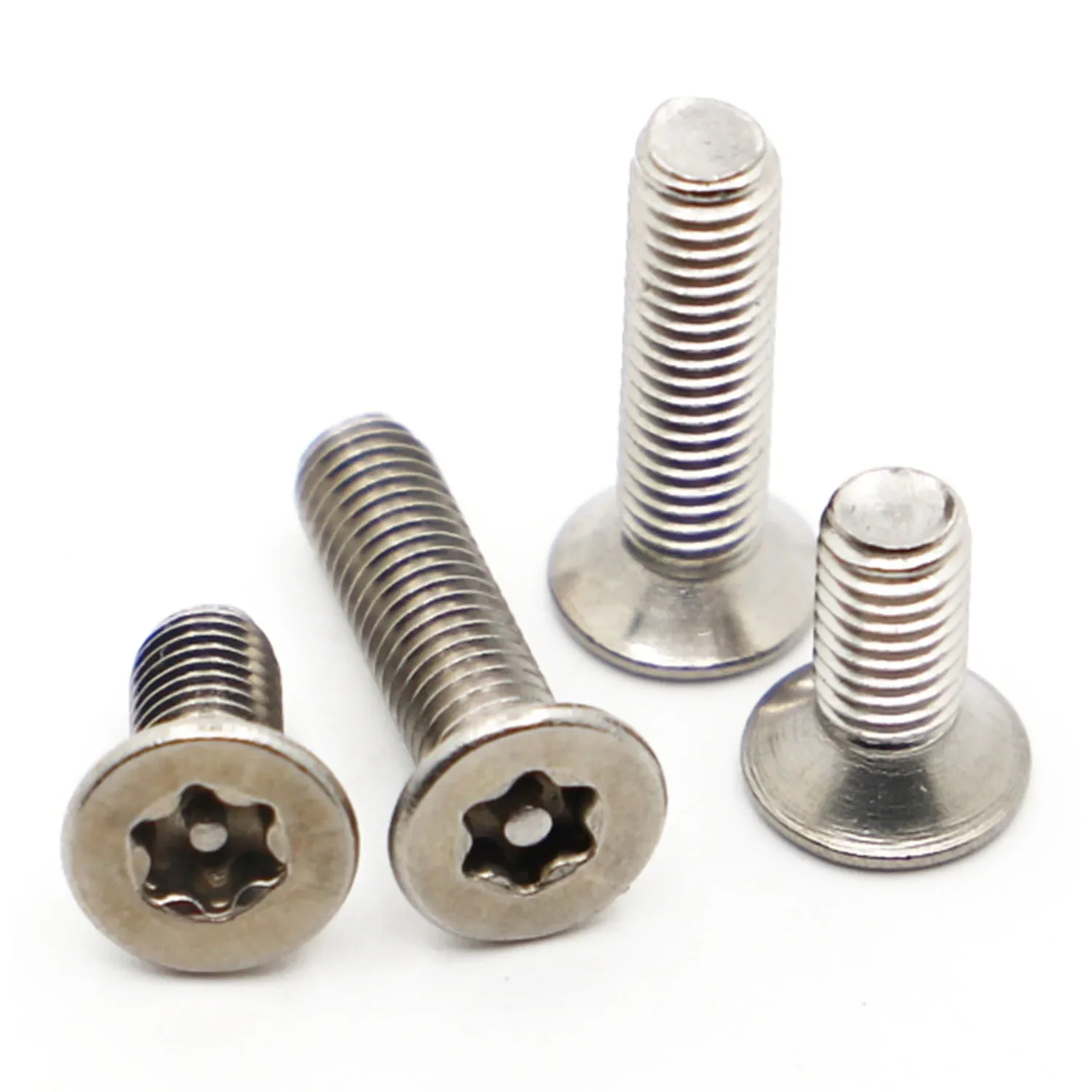 

304 Stainless Steel Six Lobe Torx Flat Countersunk Head Bolt with Pin Tamper Proof Anti Theft Security Screw M2 M2.5 M3 M4 M5 M6