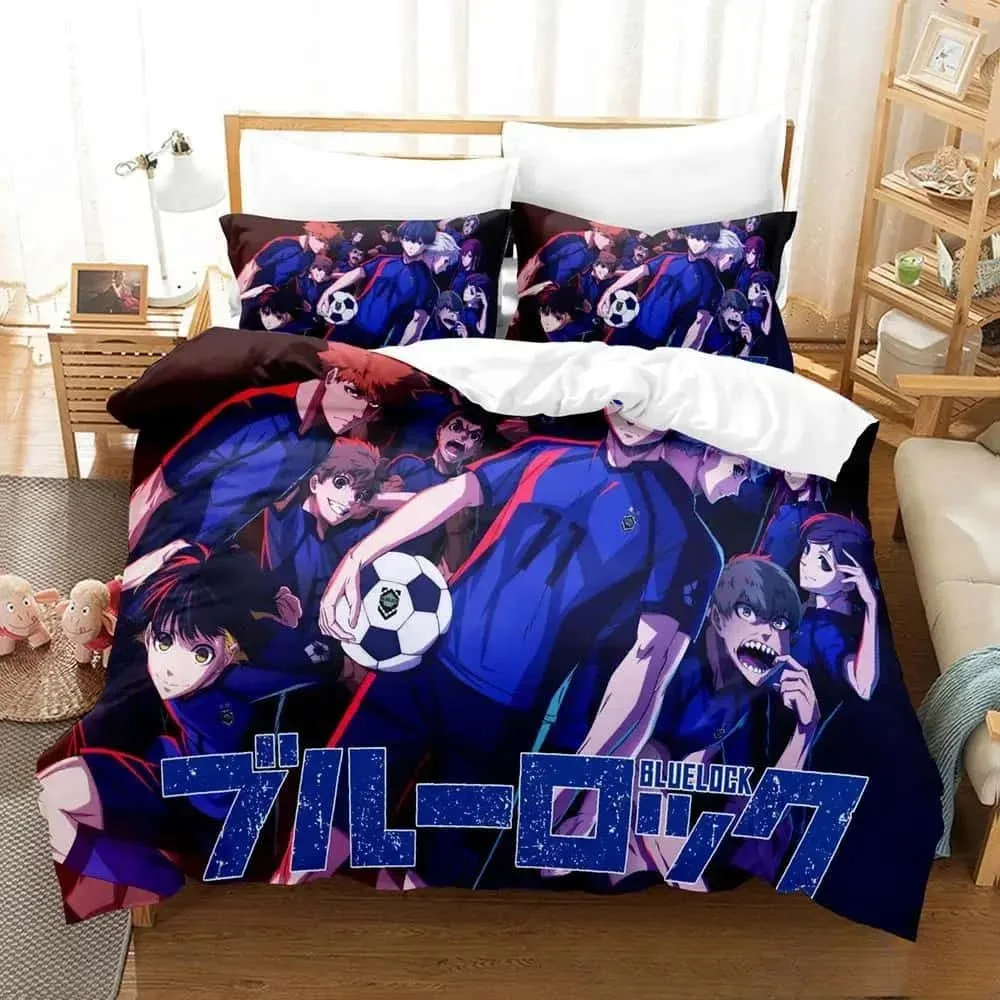 

Fashion 3D Print Anime Blue Lock Bedding Set Boys Girls Twin Queen King Size Duvet Cover Pillowcase Bed boys Adult Home Textiles