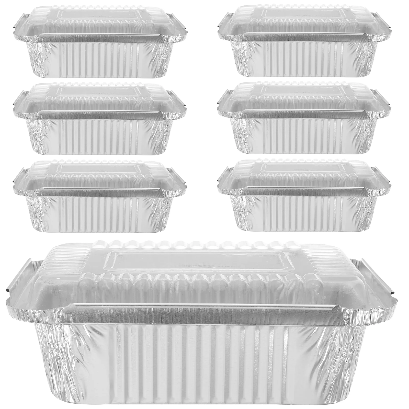 

20 Pcs Cookie Plate Packing Box Airfryer Grilling Pans Aluminum Foil Cooking with Lids Small