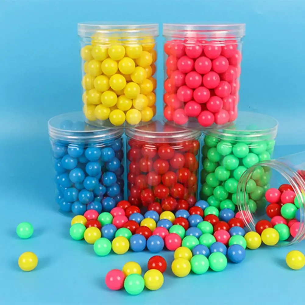 100 Pcs Counting Balls 2cm Small Smooth Different Colors Educational Counting Toy Preschool Learning Tool With Storage Tube